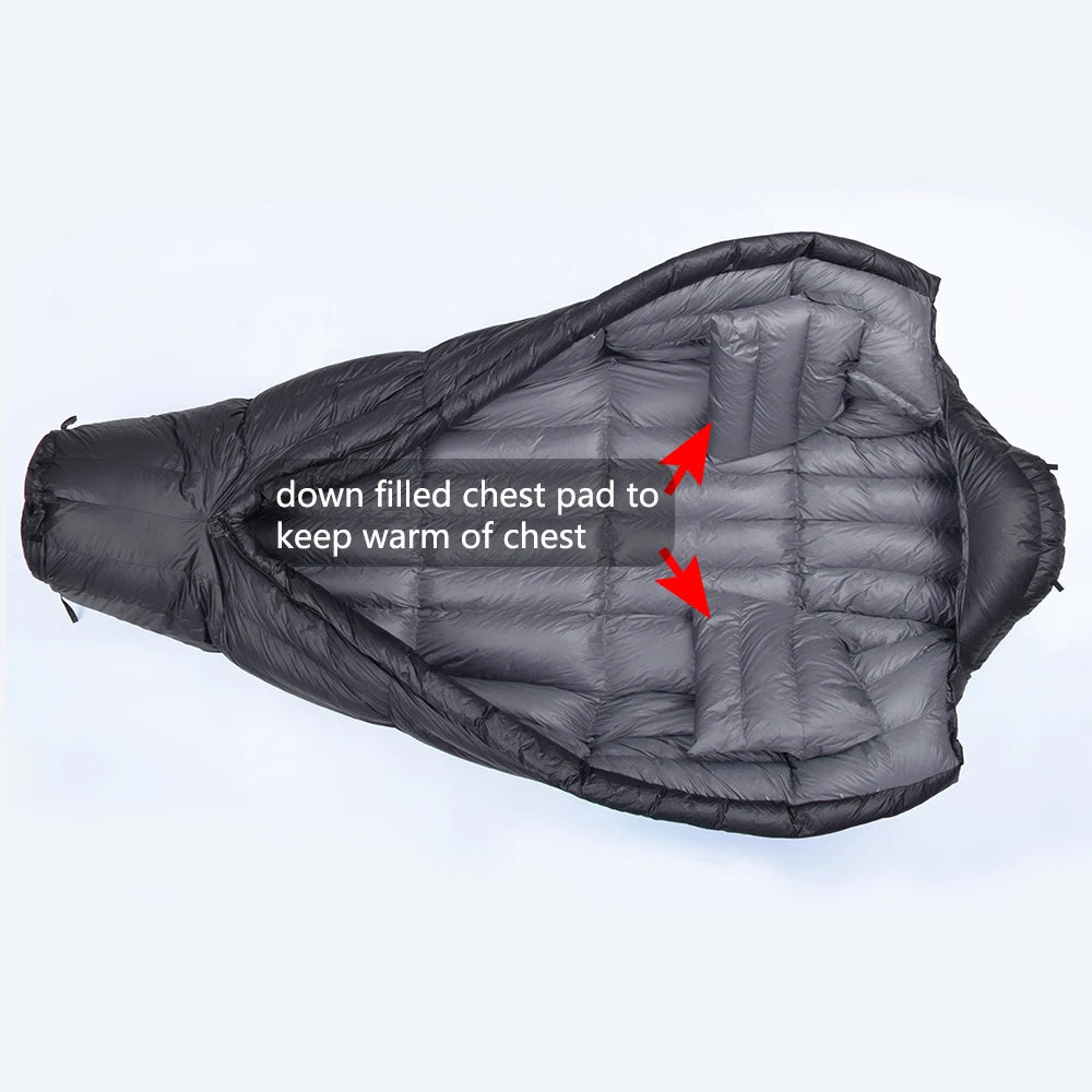 Kamperbox Winter Down Sleeping Bag For Camping Ultralight