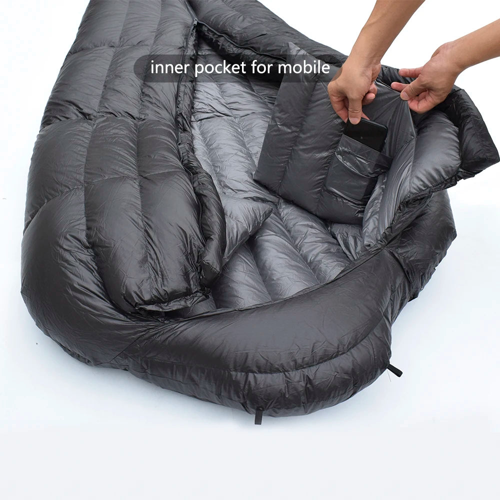 Kamperbox Winter Down Sleeping Bag For Camping Ultralight