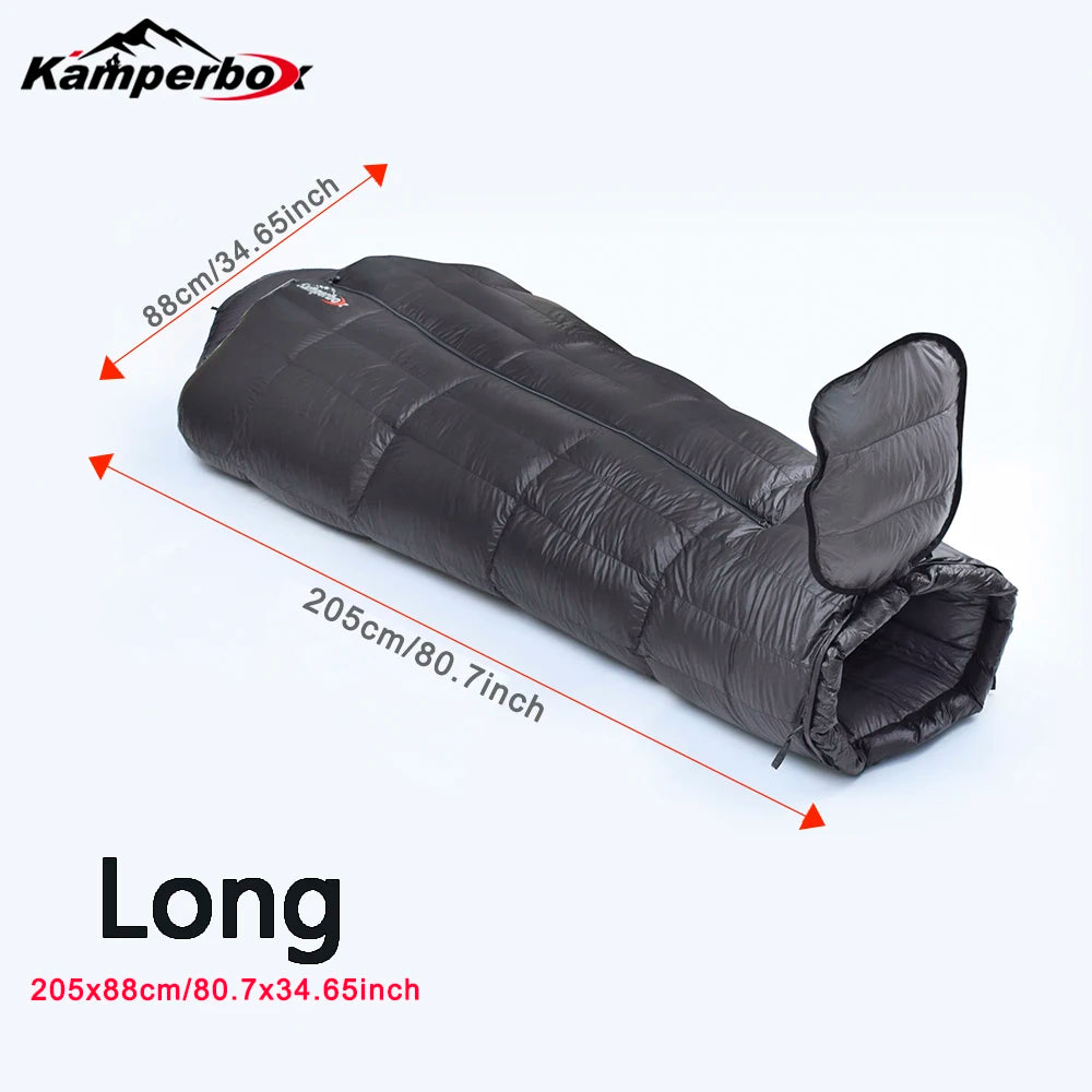 Kamperbox Winter Down Sleeping Bag For Camping Ultralight