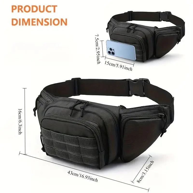 Universal Black Pistol Holster Durable Nylon Tactical Side Draw