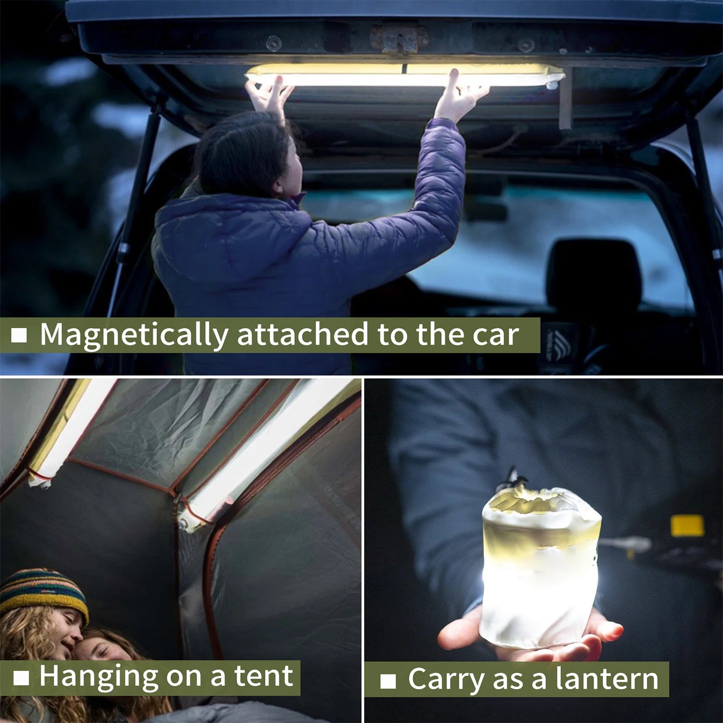 Selorss Rechargeable Portable Camping Light Waterproof 2000mAh Tent Spotlight