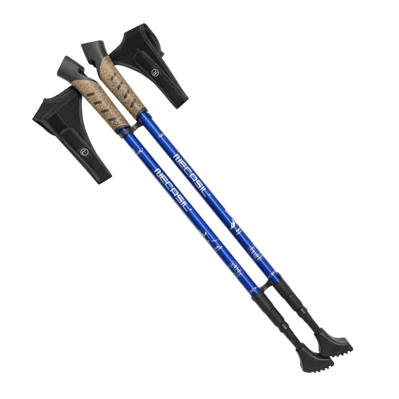 Two Pack Foldable Telescopic Nordic Walking Poles For Trekking
