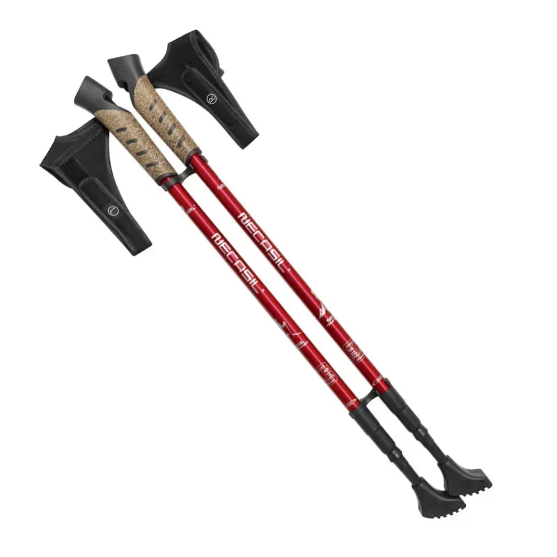 Two Pack Foldable Telescopic Nordic Walking Poles For Trekking