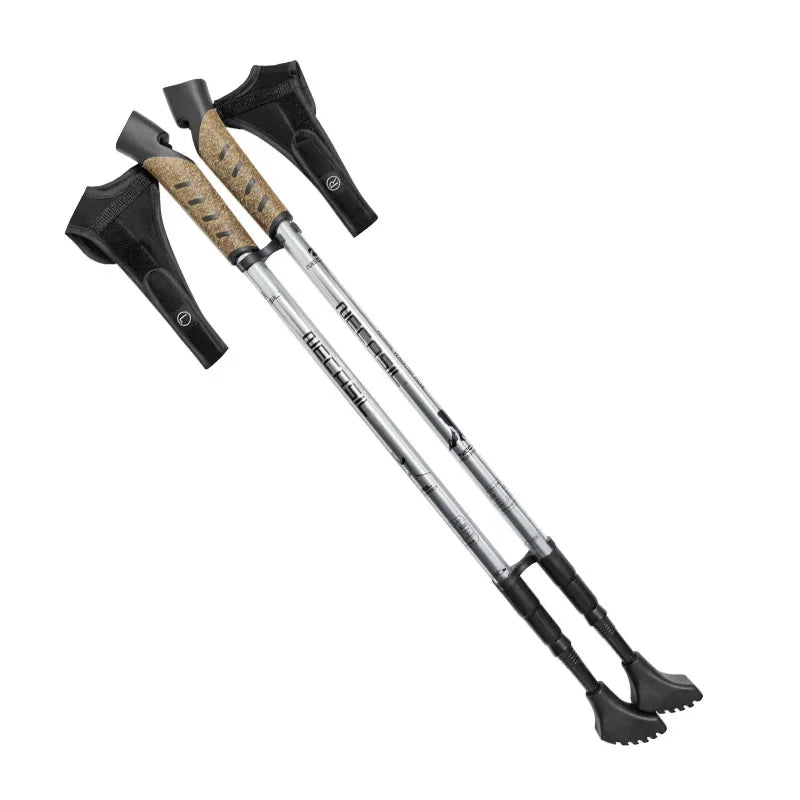 Two Pack Foldable Telescopic Nordic Walking Poles For Trekking