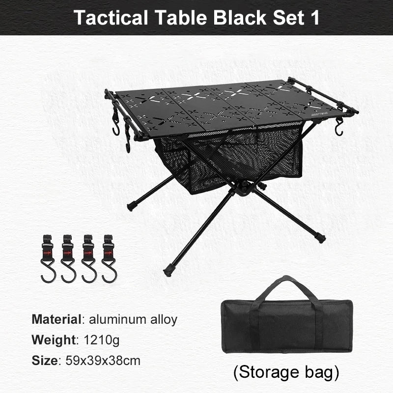 WestTune Folding Camping Table Aluminum Lightweight Portable With Storage Bag