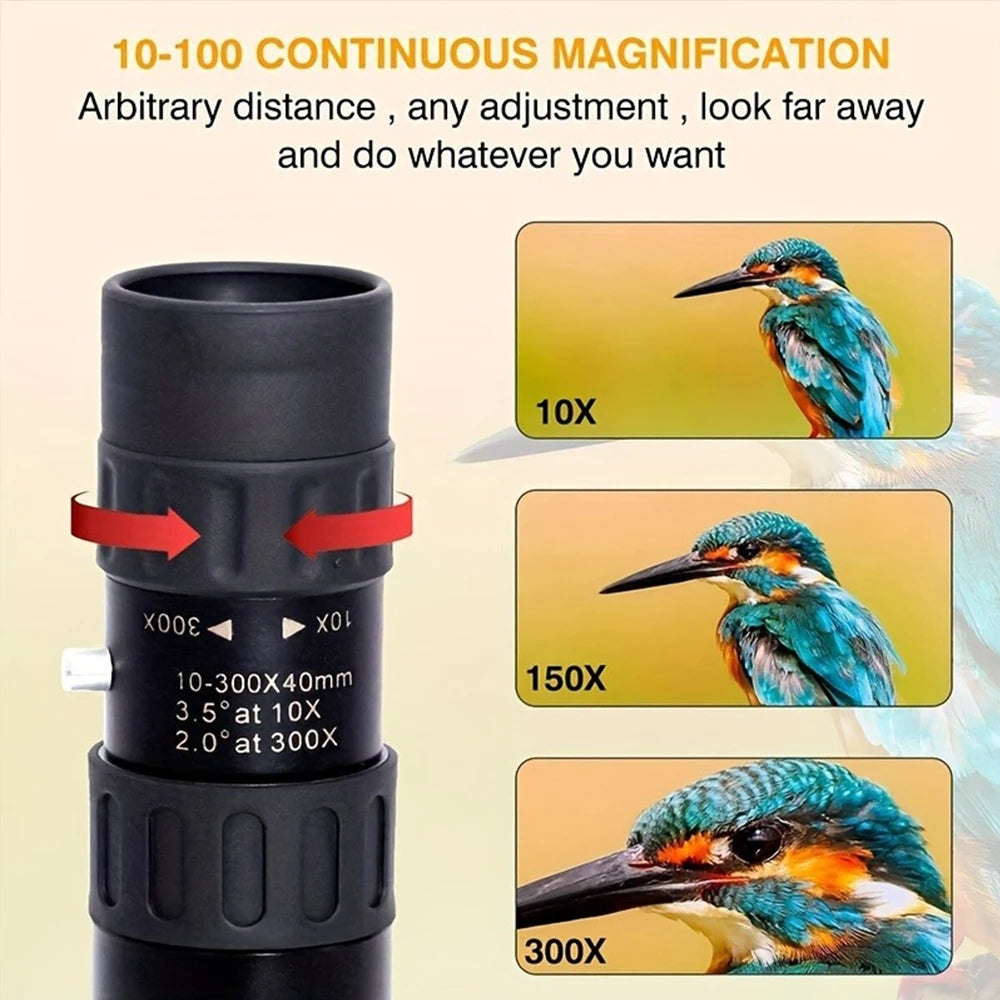 Monocular Telescope With Manual Focus For Outdoors Camping Birdwatching