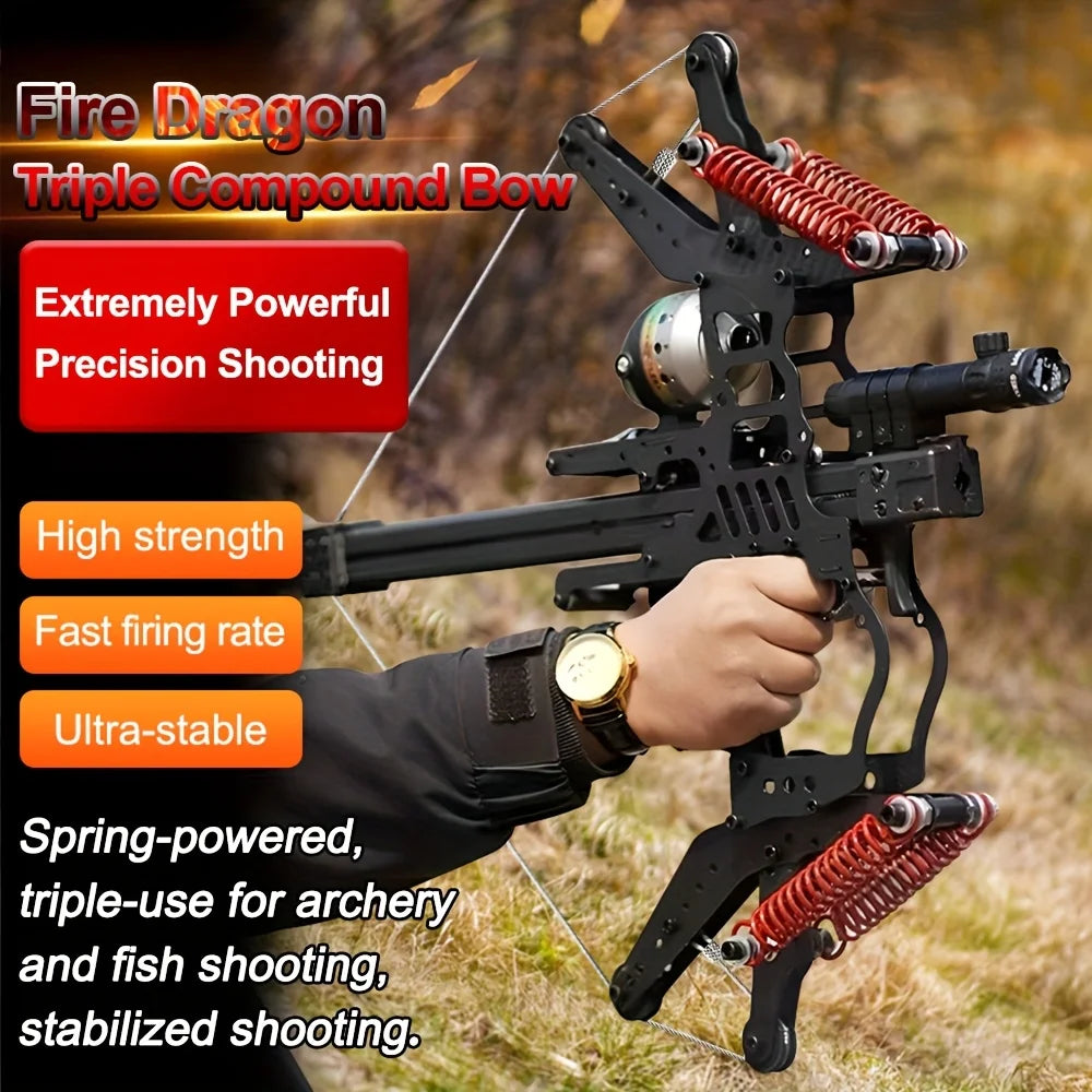 Fire Dragon Dual Use Compound Bow Fishing Reel And Sight