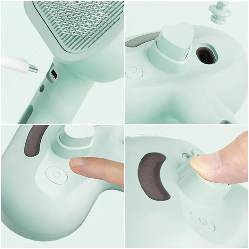 3 In 1 Cat Steam Brush Grooming And Shedding Performance