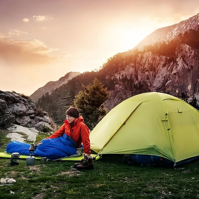 Lightweight Three Season Sleeping Bag With Microfiber Fill