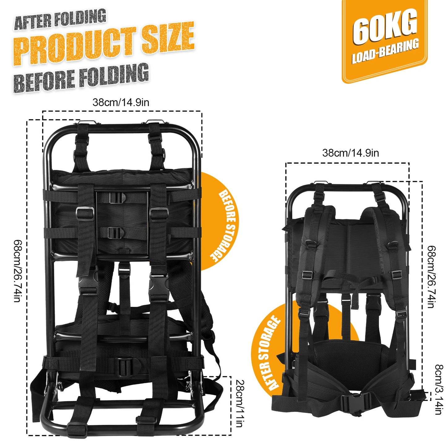 External Frame Backpack Aluminum Hunting Frame For Camping And Hiking