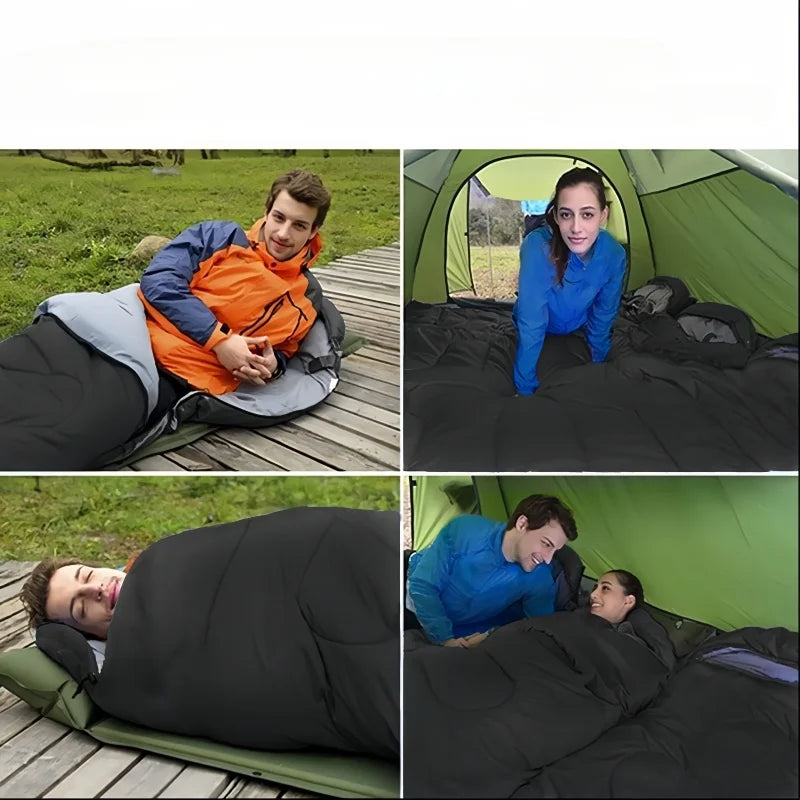 Lightweight Three Season Sleeping Bag With Microfiber Fill