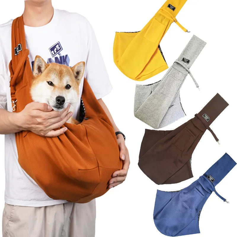Breathable Crossbody Pet Bag for Dogs and Cats Large Capacity