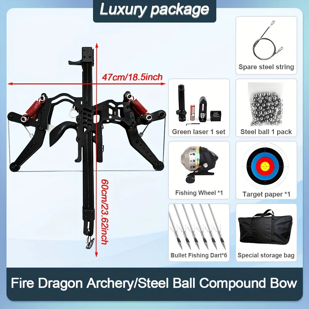 Fire Dragon Dual Use Compound Bow Fishing Reel And Sight