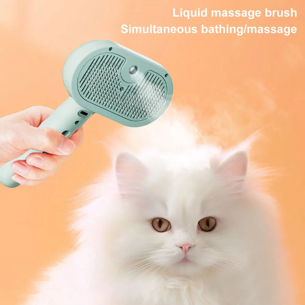3 In 1 Cat Steam Brush Grooming And Shedding Performance