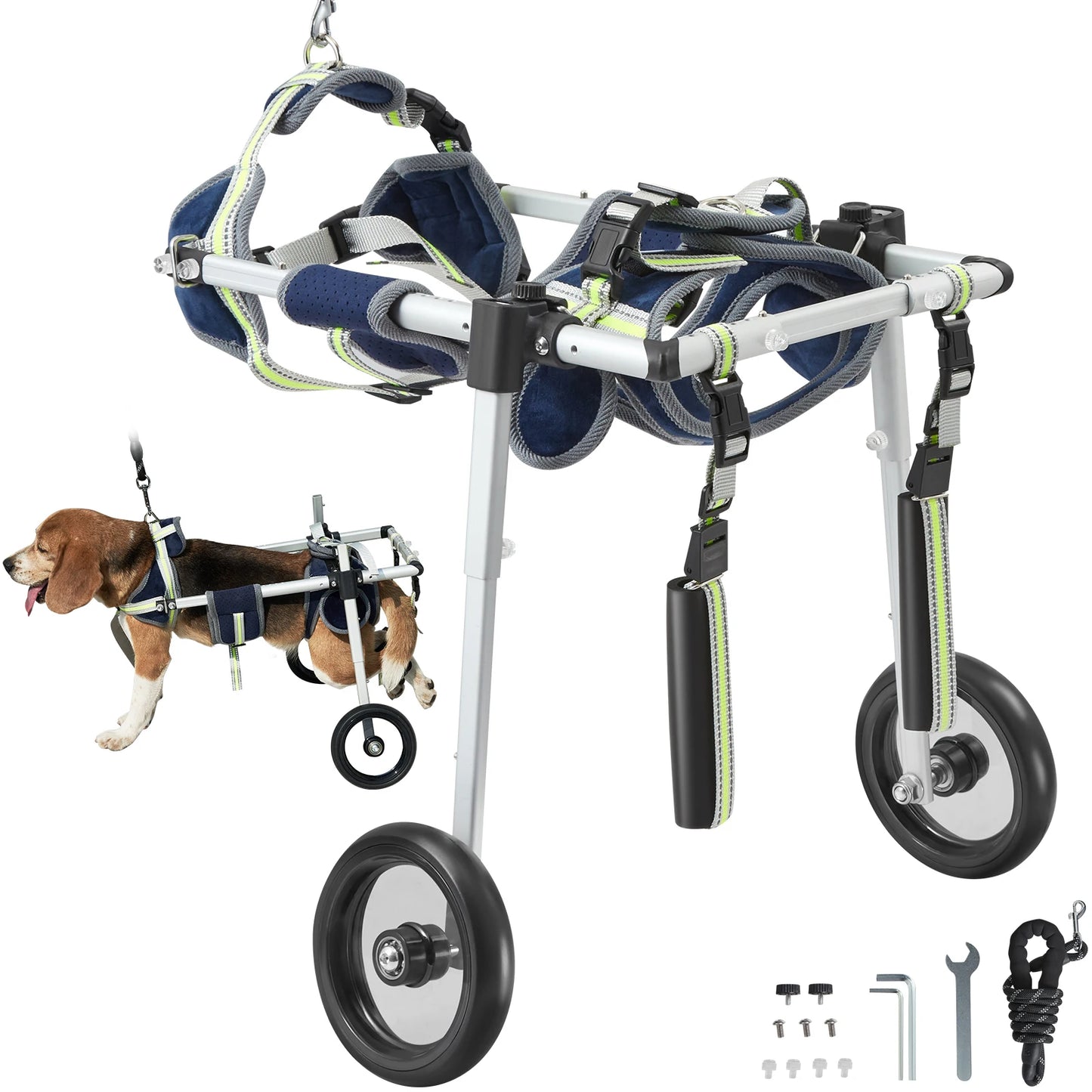 SucceBuy 2 Wheels Dog Wheelchair For Disabled Hind Limbs