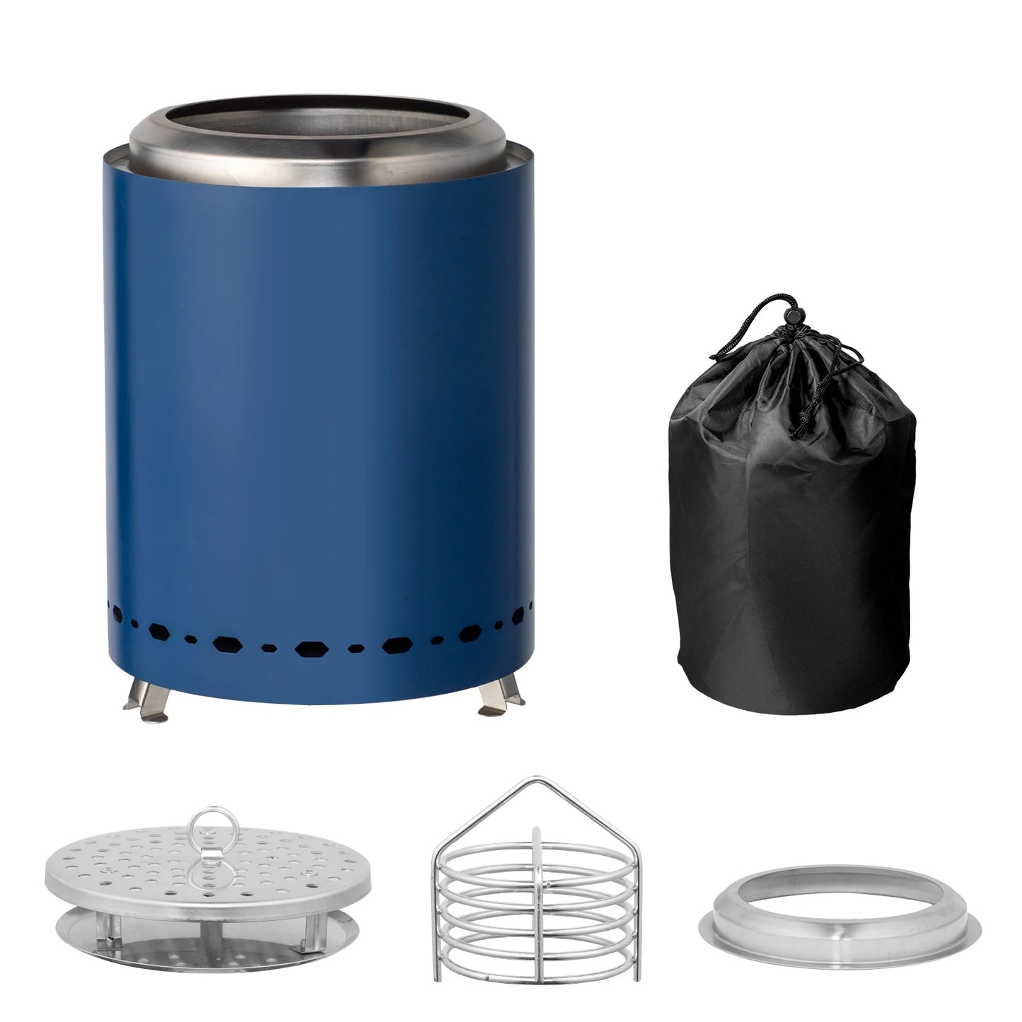 Smokeless Blue Fire Pit Portable and Compact for Outdoors