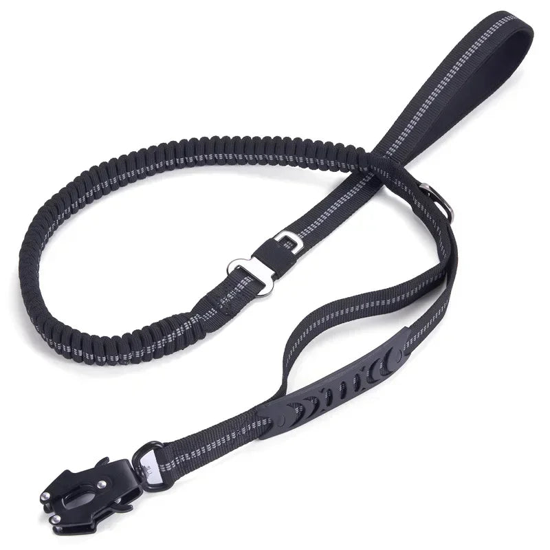Reflective Shock Absorbing Bungee Leash For Large Dogs Car Seatbelt