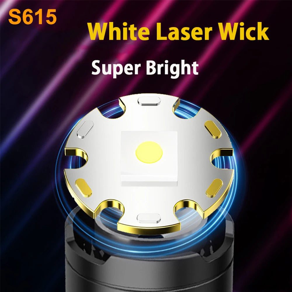 S615 Powerful LED Flashlight Zoomable Tactical Torch for Outdoor