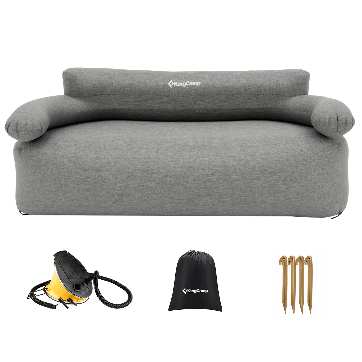 KingCamp Portable Double Air Couch Inflatable Lounger for Outdoor Use