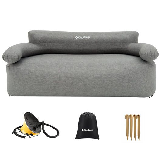 KingCamp Portable Double Air Couch Inflatable Lounger for Outdoor Use