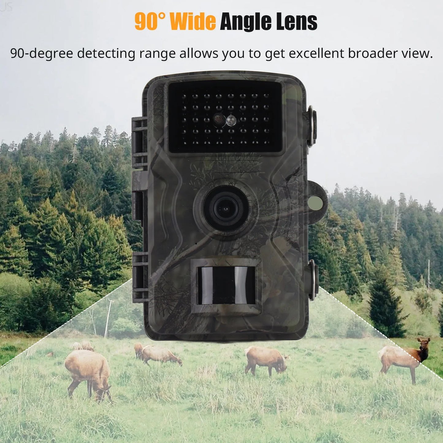 1080P Hunting Camera With 2in LCD 16MP Night Vision IP66
