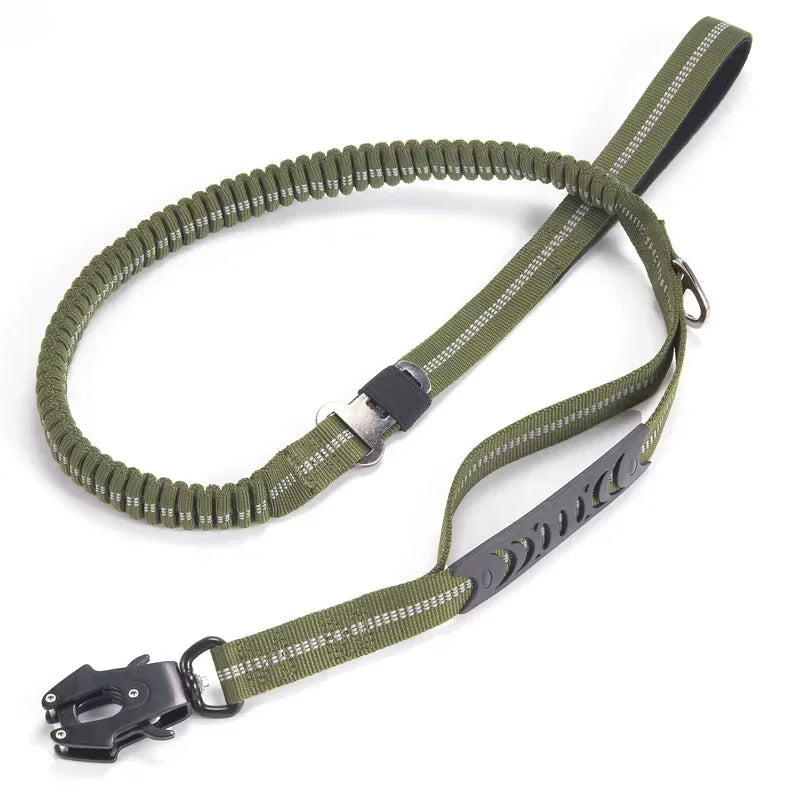 Reflective Shock Absorbing Bungee Leash For Large Dogs Car Seatbelt