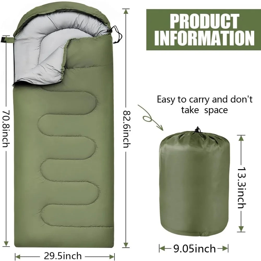Portable Waterproof Camping Sleeping Bag All Season For Adults