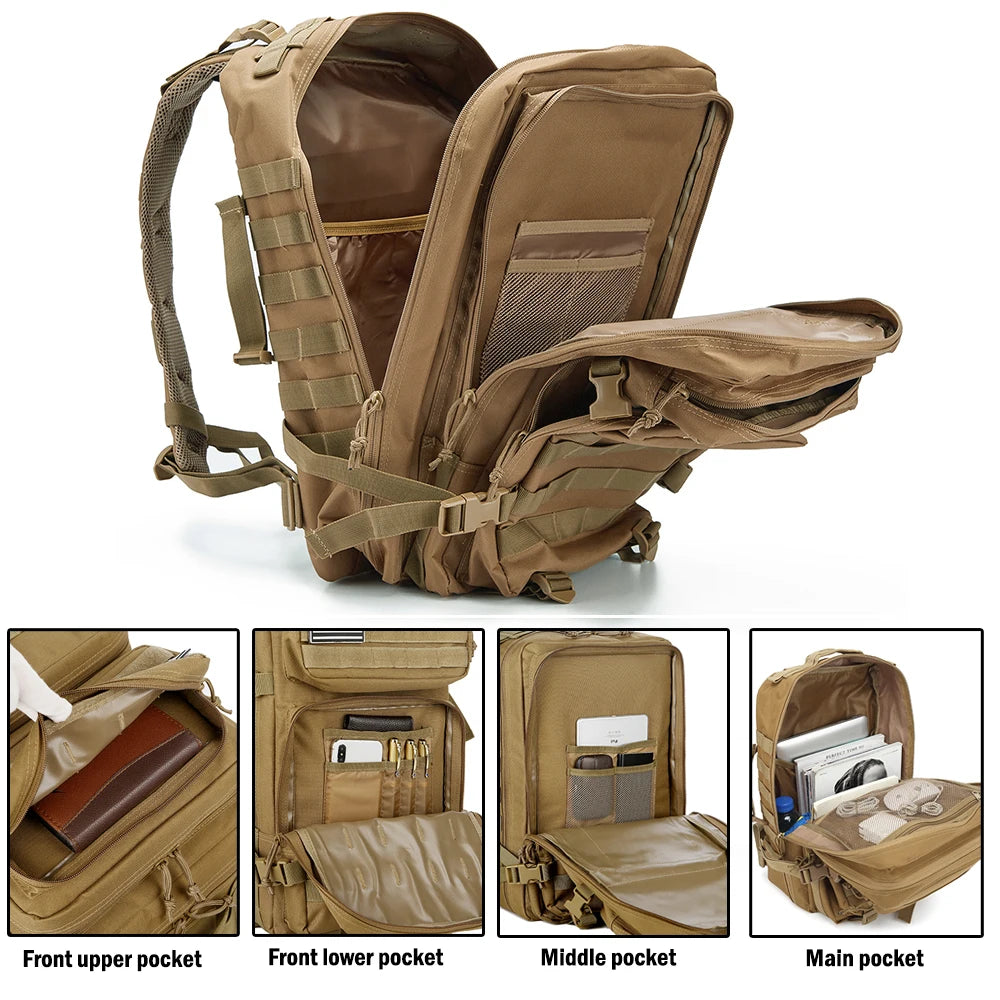 50L Tactical Backpack Molle Pack For Outdoor Trekking And Camping