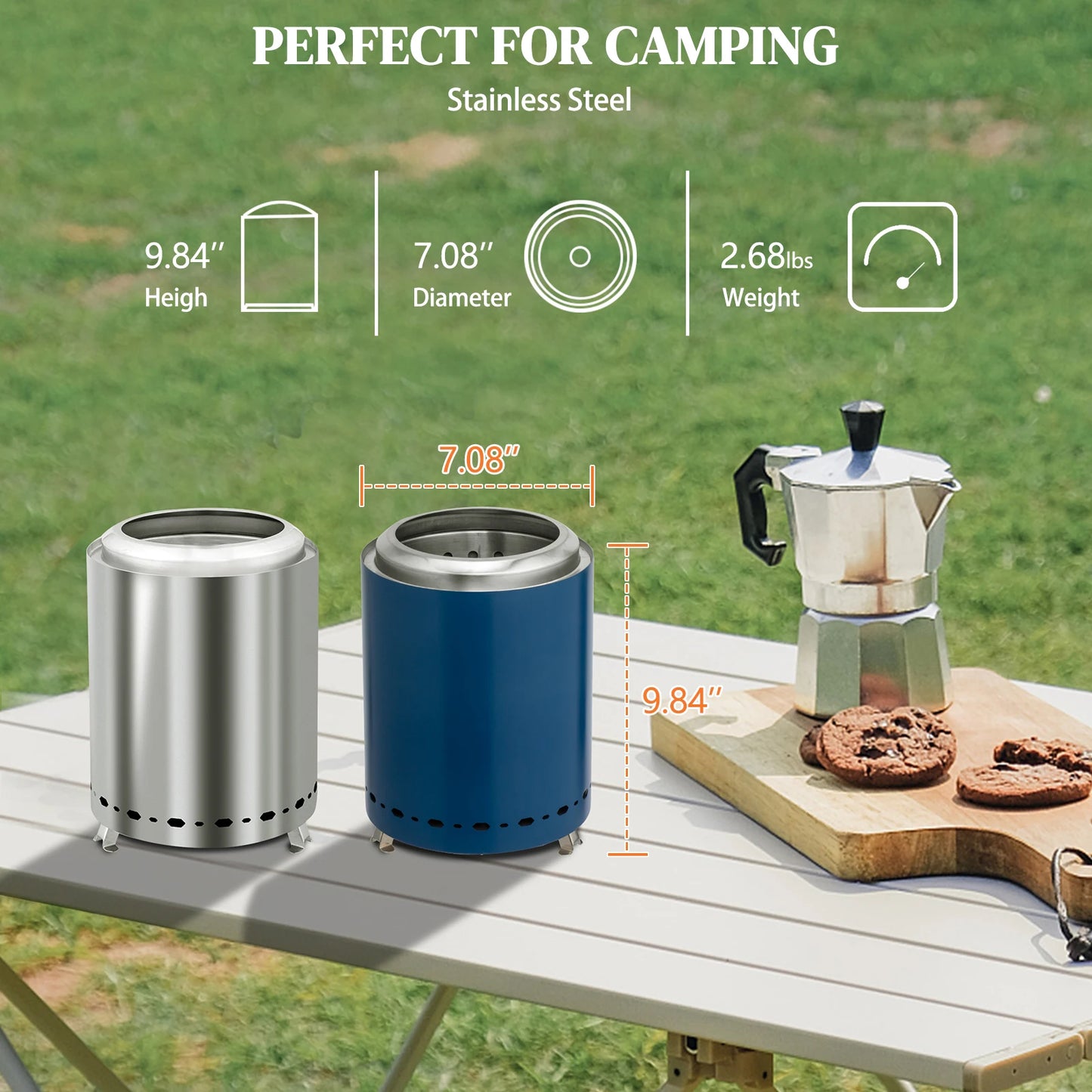 Smokeless Blue Fire Pit Portable and Compact for Outdoors