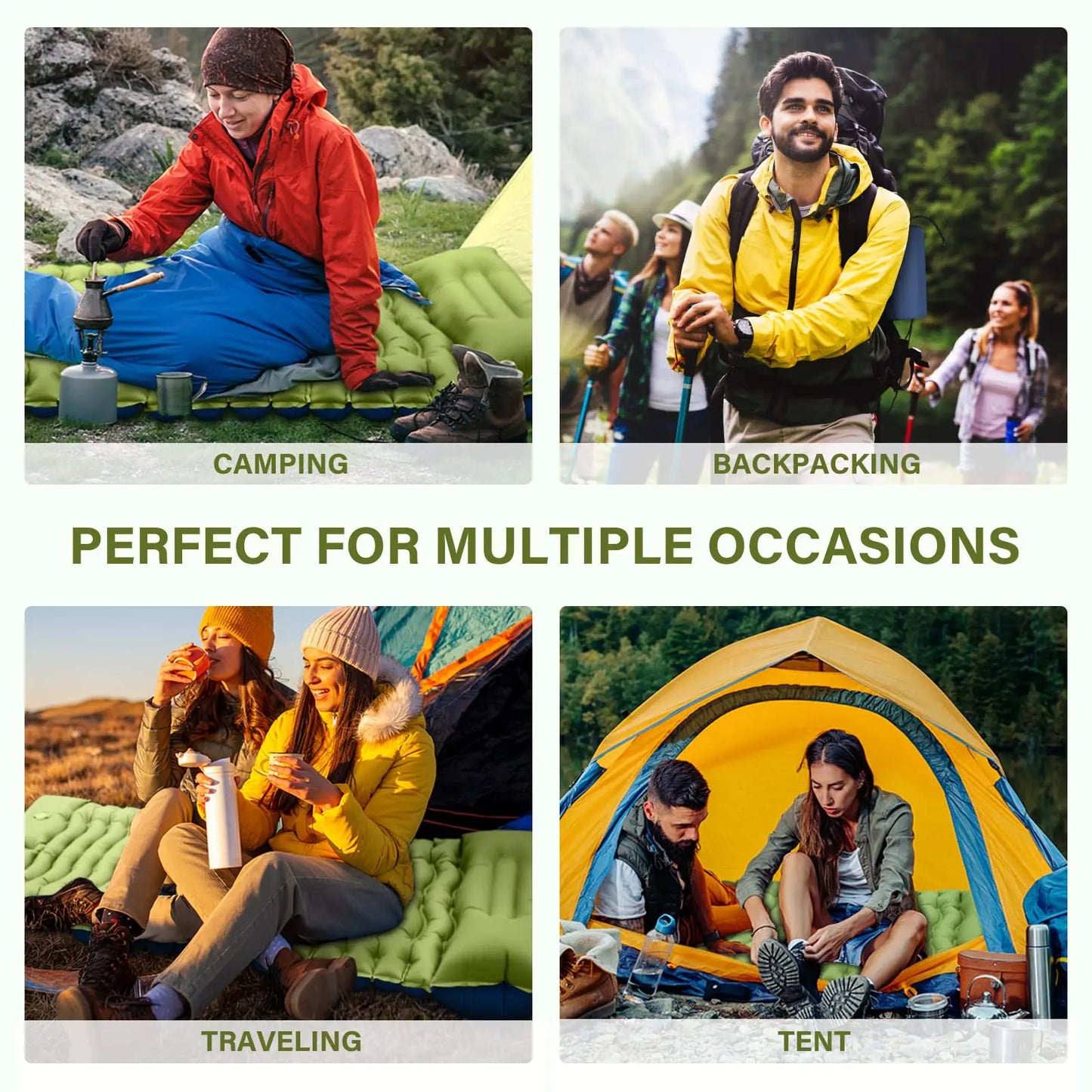 WestTune Ultralight Camping Sleeping Pad With Built Pillow And Pump